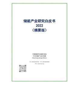 《儲能產業研究白皮書2022》發布：2021年中國新型儲能新增投運2.4GW/4.9GWh